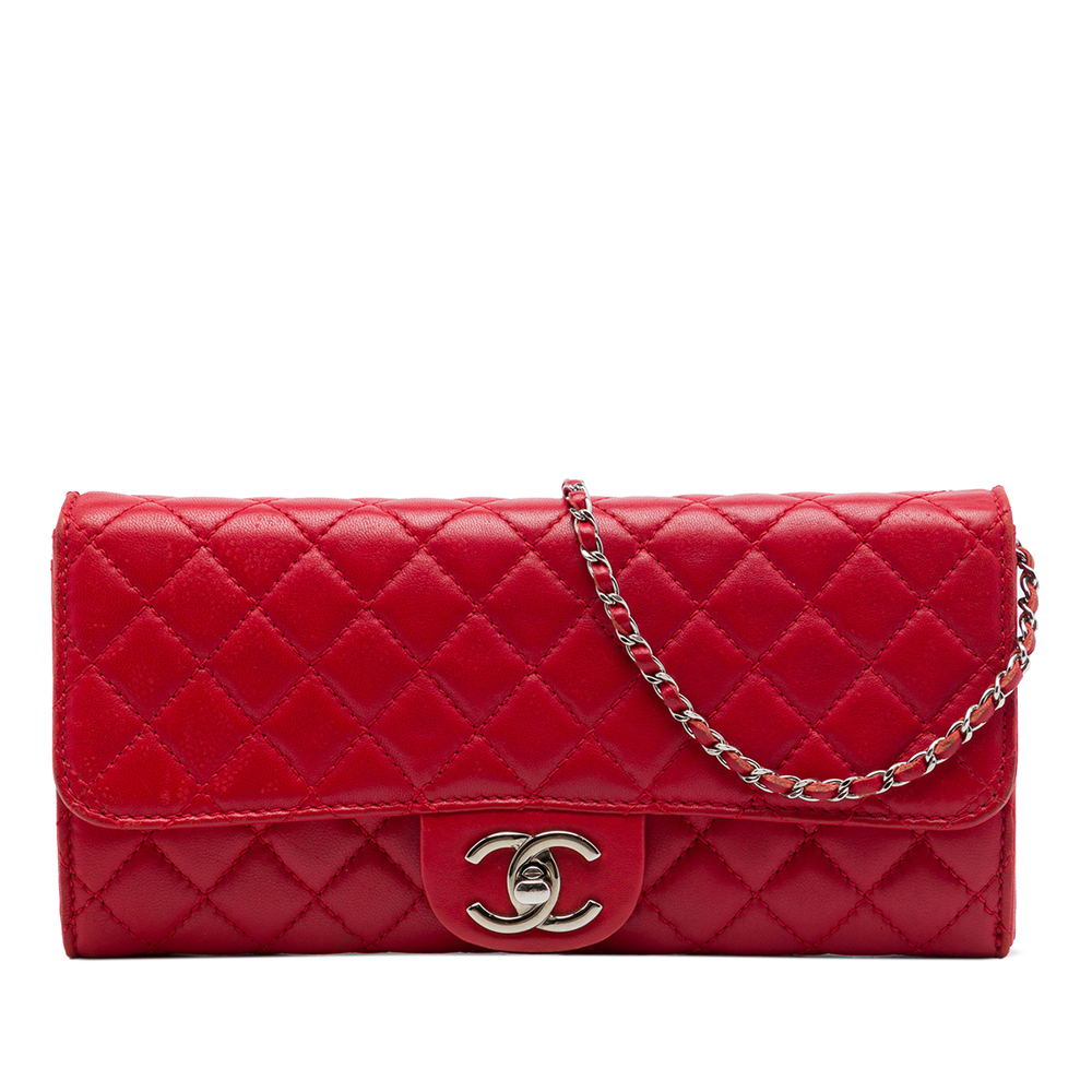 Pre-Loved Chanel Classic Lambskin East West Wallet on Chain